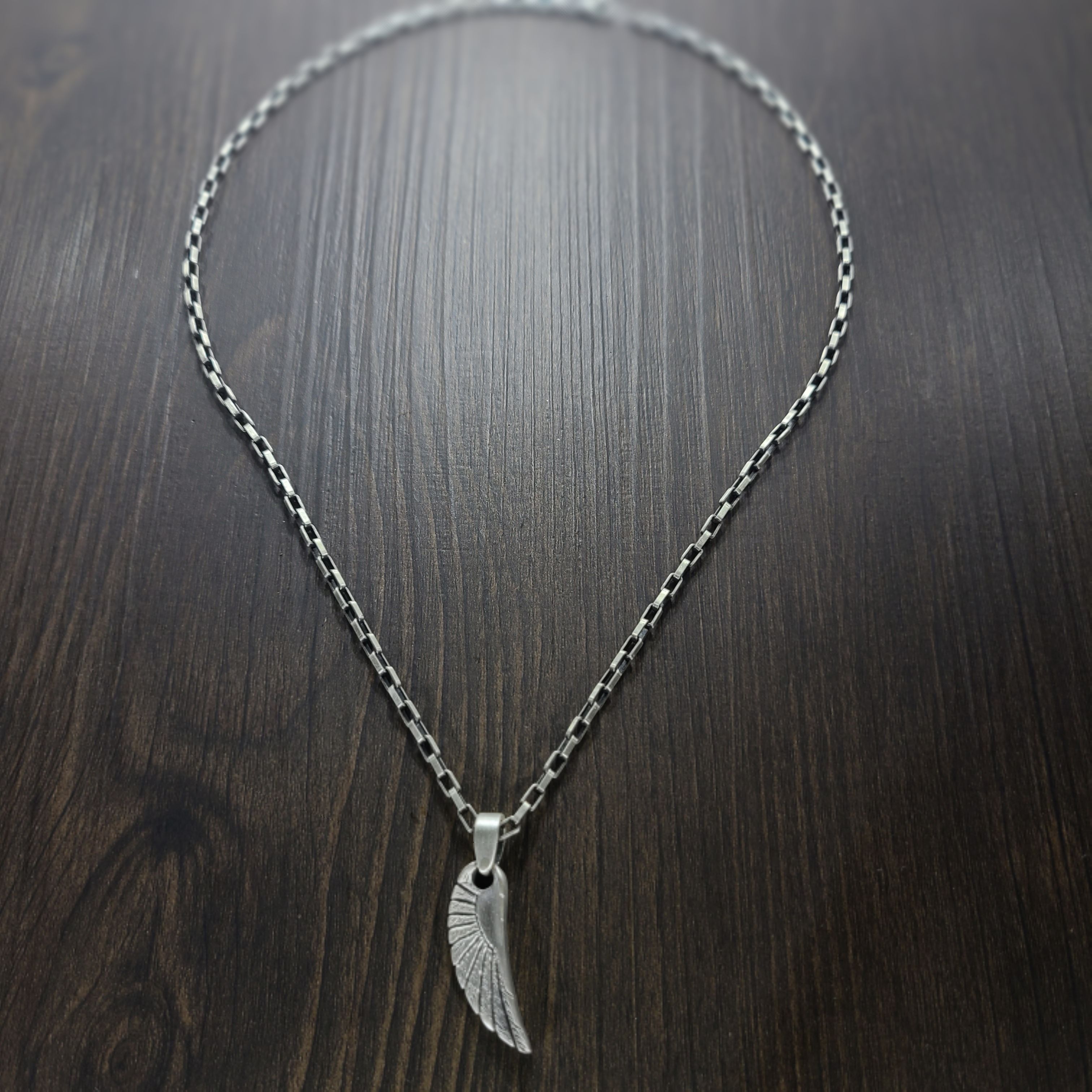 하늘을 날기 무거운 날개 은목걸이 T•N-036 | 아이디어스