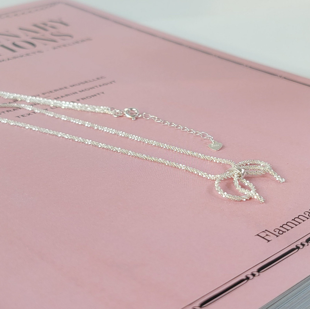 [Silver925] Italian Ribbon Silver Necklace | idus