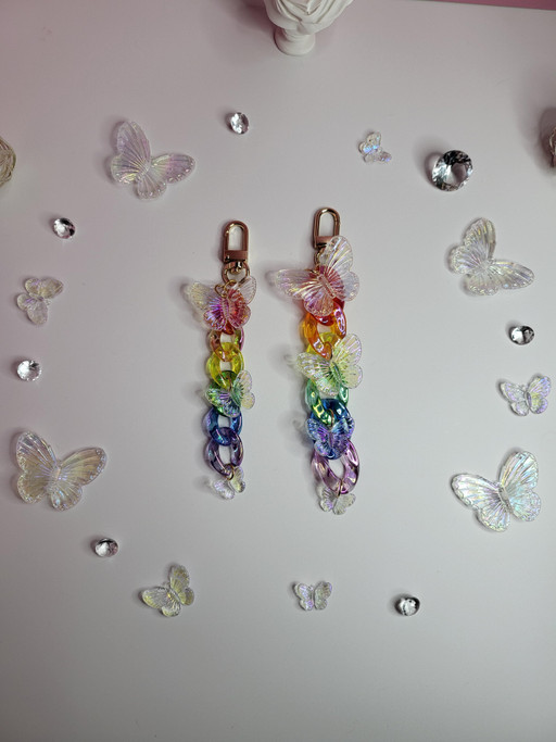 🌈레인보우🌈 오라비(오로라나비)키링 중/대 | 아이디어스 🌈레인보우🌈 오라비(오로라나비)키링 중/대