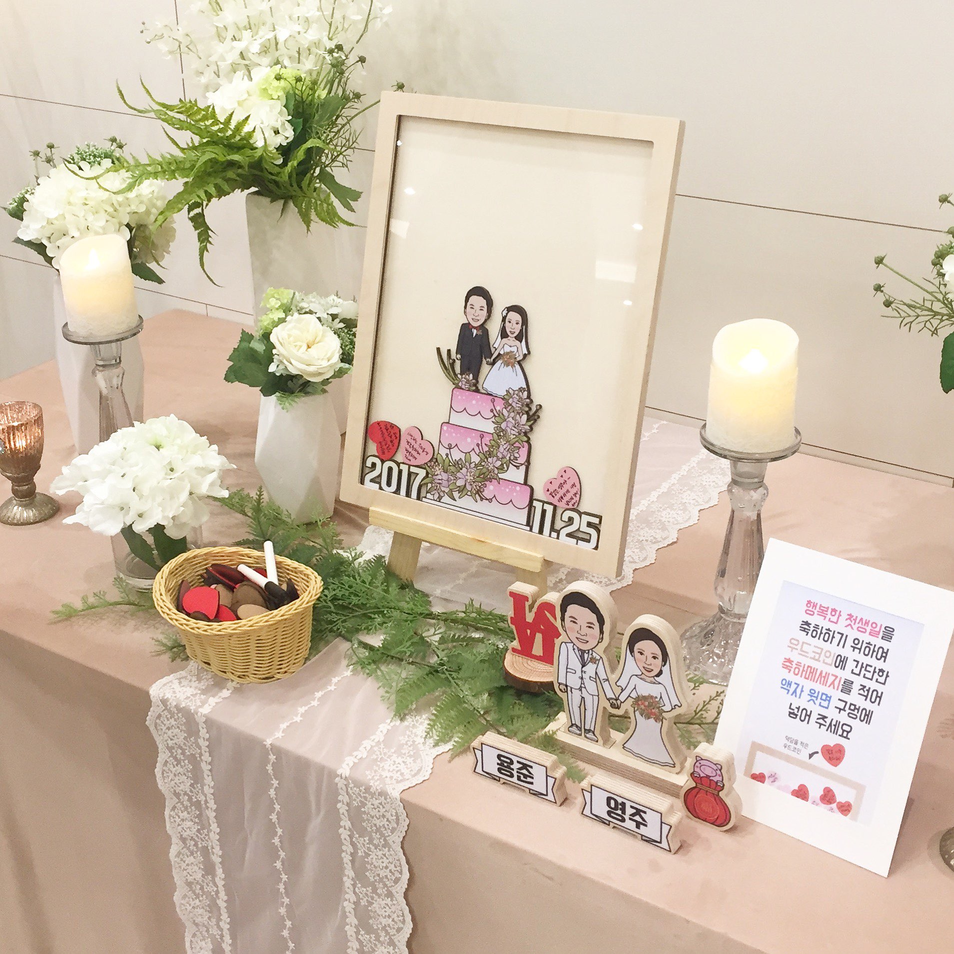 캐리커쳐 코인방명록(웨딩&커플 등) | 아이디어스