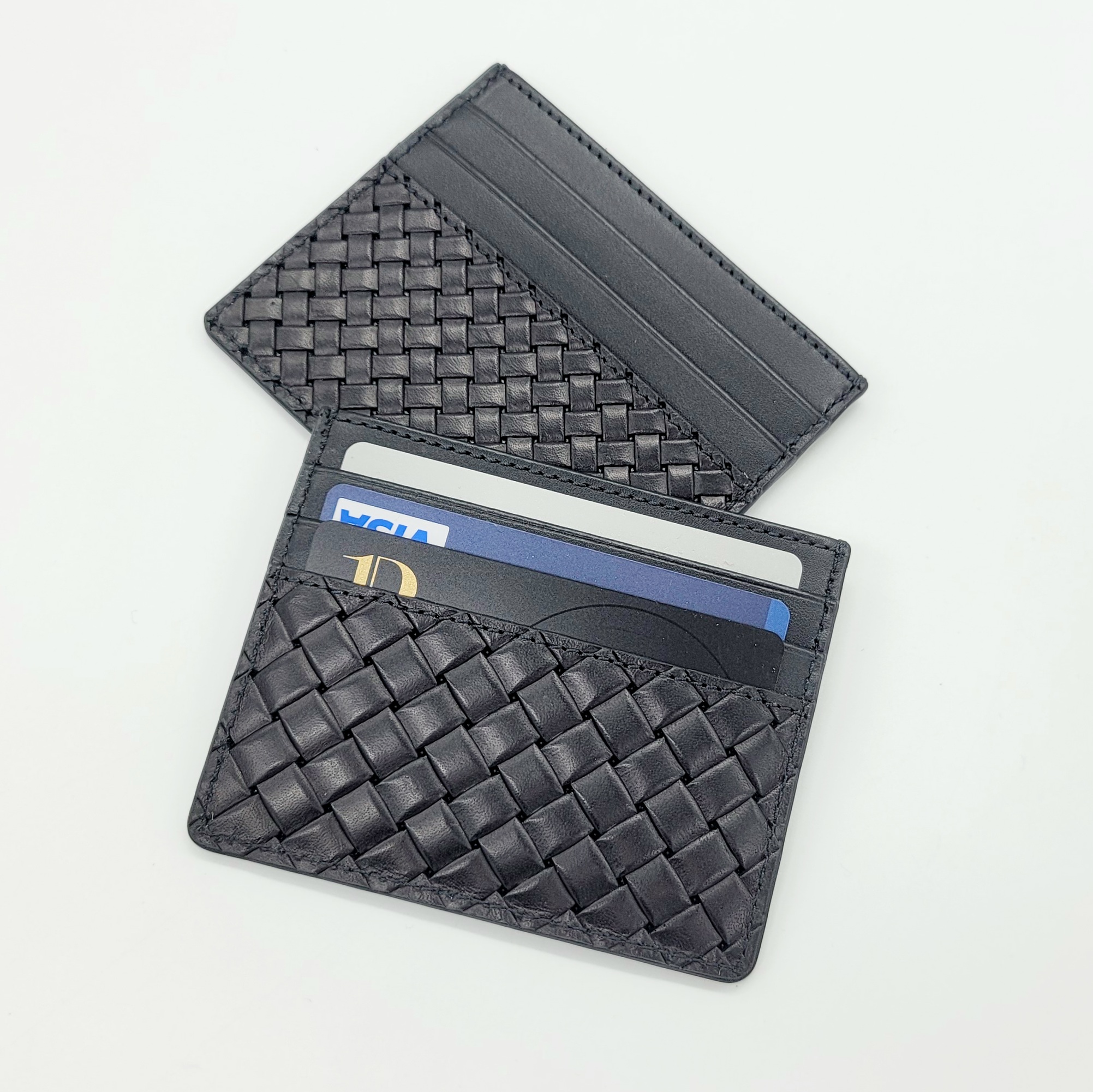 맞춤제작 매쉬 위빙패턴 가죽카드지갑 커플지갑 | 아이디어스