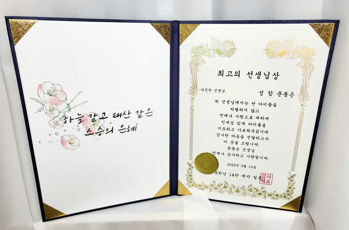 선생님상장 상장제작 스승의날 감사장 만들기 소량제작 | 아이디어스