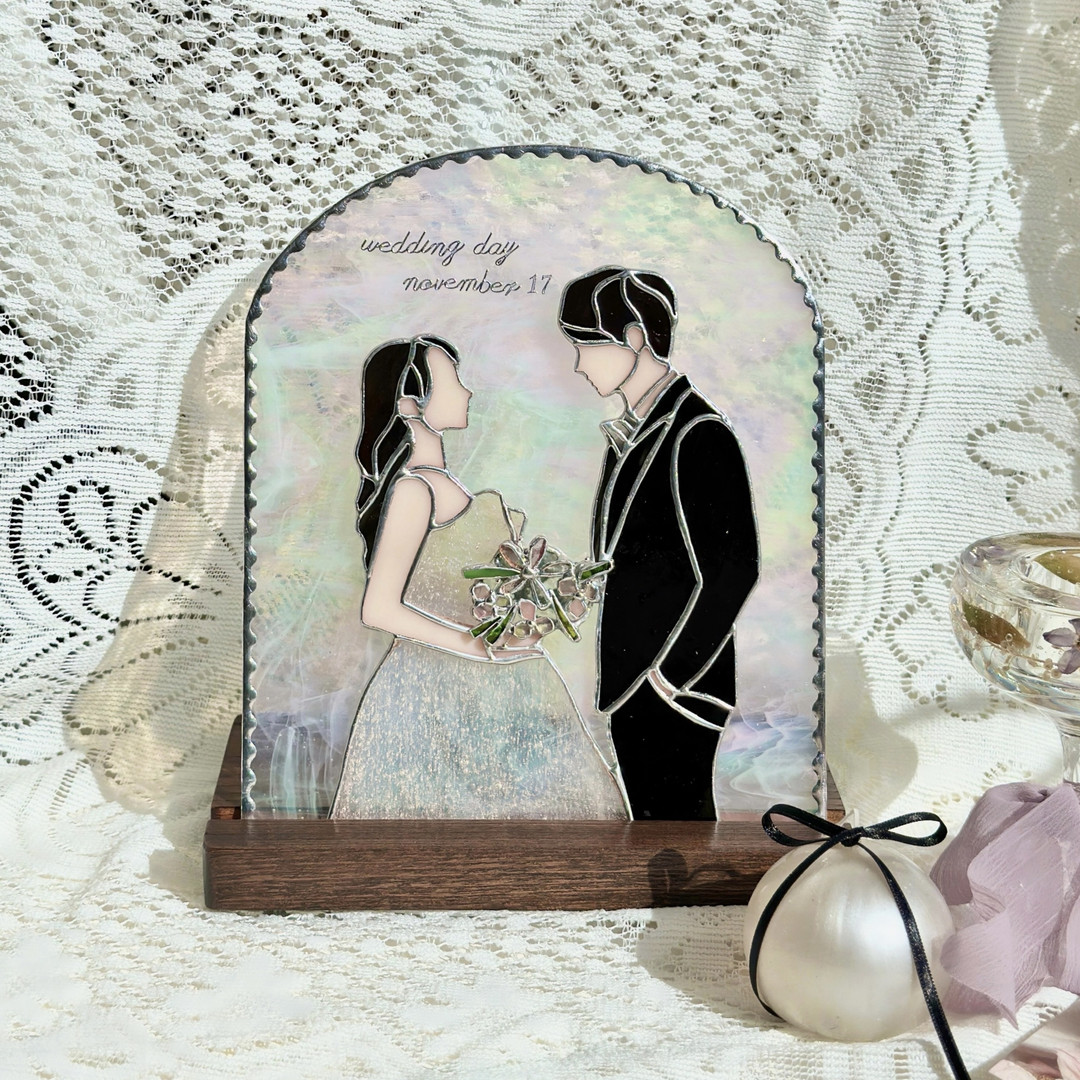 Custom made Wedding Gift Personal Profile Frame Stained Glass Idus custom-made-wedding-gift-personal-profile-frame-stained-glass-idus